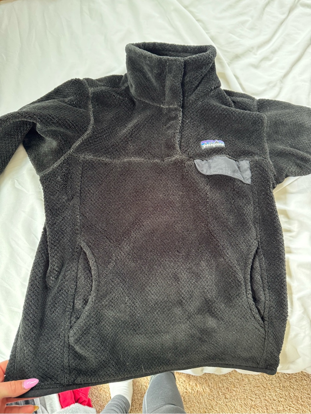 Patagonia Black Women's High-Neck Fleece Pullover